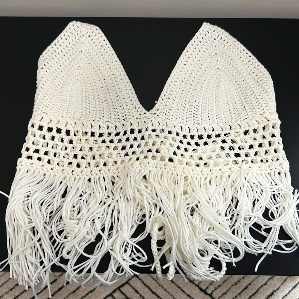 Cropped ivory top